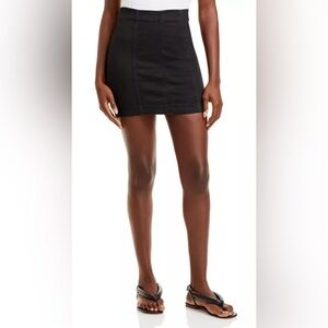 Free People Modern Femme Denim Mini Skirt in Black 12